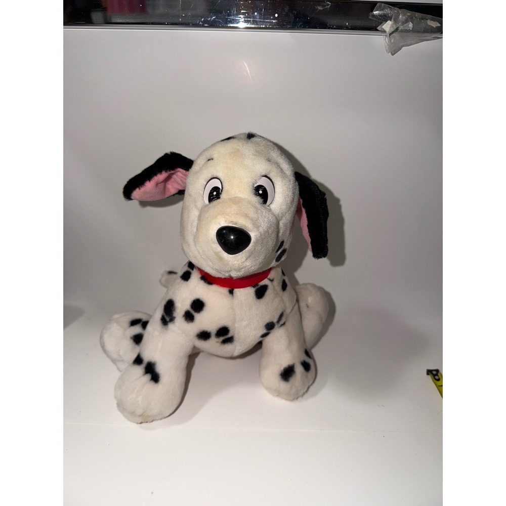Disney Parks 101 Dalmatians Plush Puppy Stuffed Animal Red Collar 11 Inch
